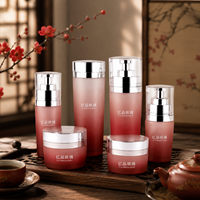 Flacons pompe en verre et pots à crème de luxe 120ml 100ml 40ml 30ml 50g 30g avec logo personnalisé pour emballage cosmétique