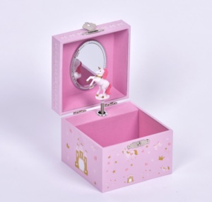 Caja de Música de Unicornio Personalizada Ever Bright de 4 Pulgadas, de Madera, con Mecanismo de Cuerda, 120 Segundos de Duración de Sonido, Joyería, Regalo para Niños, Cumpleaños y Navidad - Product Image 1