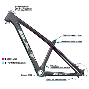 BXT 26er MTB 14inch Full Carbon Kids 160 Disc T1000 Fiber - Product Image 4