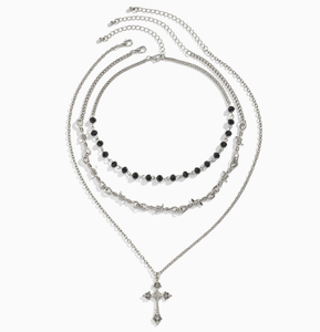 Qua biên giới đồ trang sức hip hop Choker chéo Mặt dây chuyền <span class=keywords><strong>Diablo</strong></span> xương đòn chuỗi Goth phong cách ngọt ngào Vòng cổ mát mẻ thích hợp - Product Image 1