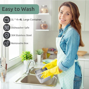 Haute qualité multifonctionnel 4L chauffage bouteille d'eau chaude cuisson boîte à lunch 304 acier inoxydable électrique tiffin boîte - Product Image 6