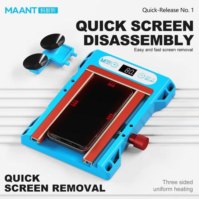 MaAnt Quick Release No. 1 Heated Screen Remover Mobile Phone Repair Adhesive Removal Bezel Screen Disassembly Tool for Screen