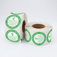 Rouleau d'étiquettes alimentaires imperméables personnalisées pour emballages de crème glacée, autocollants en vinyle résistants aux basses températures, rouleau d'étiquettes avec logo