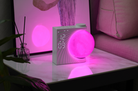 Lampe de chevet avec machine à bruit blanc et double réveil