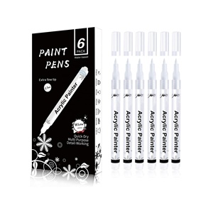 <span class=keywords><strong>Acrilico</strong></span> Penne Marcatore 6 pacchetto <span class=keywords><strong>acrilico</strong></span> pittore <span class=keywords><strong>acrilico</strong></span> <span class=keywords><strong>bianco</strong></span> marcatore su una varietà di superfici - Product Image 1