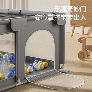 New Luxury Foldable <b>Indoor</b> Safety Fabric Fence Playpen with <b>Slide</b> and Swing for Babies 6 Months-3 Years Modern Baby Furniture - Product Image 3