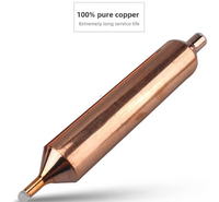 Filtre déshydrateur de compresseur de réfrigérateur-congélateur, buse de remplissage de liquide, valve unidirectionnelle, tube unique, double extrémité, universel, épaissi, R600a