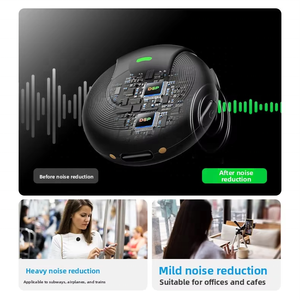 Microphone cravate sans fil S10 Mini avec modification de voix et réduction du bruit pour diffusion en direct, utilisable pendant la charge - Product Image 5