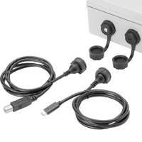 Connecteur de montage sur panneau USB Type-C 2.0 femelle LSHITECH IP67 avec câble de 0,3 à 1 m pour applications industrielles et marines