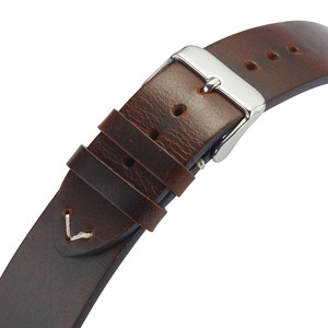 Bracelet de montre en cuir pleine fleur italien, en cuir de veau imperméable, plusieurs couleurs et tailles, cuir huilé vintage - Product Image 3