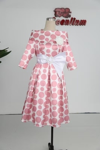 Vestido elegante de lunares para mujer, talla grande, formal, para la iglesia - Product Image 3