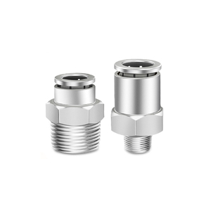 Phụ kiện khí nén bằng thép không gỉ 304, kiểu nối đẩy PC8-02, chịu áp suất cao, khớp nối ống khí. - Product Image 5