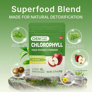 Poudre de Chlorophylle Marque Blanche OEM avec Herbe de Blé et Fruit du Moine - Saveur Pomme Croustillante pour l'Alcalinité, la Santé Intestinale et l'Énergie - Product Image 2