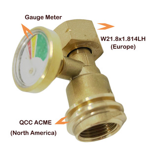 North America QCC <strong>Propane</strong> <strong>Refill</strong> LPG to Netherlands Thread Converter <strong>Adapter</strong> - Product Image 3
