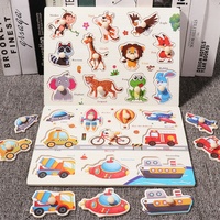 LINK BRAND Puzzle Kayu Edukatif Papan Penjepit Huruf Bahasa Inggris untuk Anak Usia 7-12 Tahun