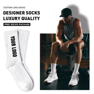 Calcetines de Lujo Personalizados para Hombre, Calcetines Deportivos Blancos de Moda Urbana, Calcetines Deportivos Personalizados con Logotipo - Product Image 1