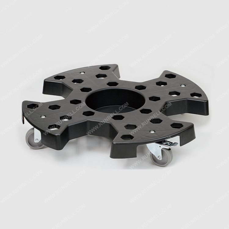 Черная Пластиковая Гибкая Тяжелая удобная круглая операторская тележка