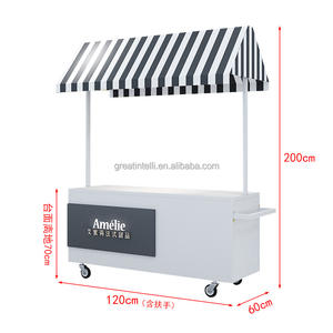 Remorque alimentaire chariots de vente de nourriture de rue camion de restauration rapide mobile van 3 grosse roue vélo de bière électrique - Product Image 6