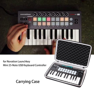 Bolsa de almacenamiento de teclado electrónico EVA Estuche de EVA portátil para <span class=keywords><strong>Novation</strong></span> <span class=keywords><strong>Launchkey</strong></span> Mini 25-Note USB Keyboard MK2 Controller - Product Image 2