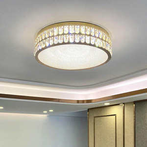 Lámpara de techo de cristal de lujo LED moderna, diseño contemporáneo para dormitorio, sala de estar, hotel, recién llegado, clasificación IP44 - Product Image 4