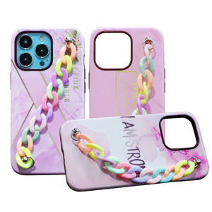 สร้อยข้อมือหรูหรากันกระแทกสายโซ่สายคล้องข้อมือเคสโทรศัพท์มือถือสำหรับ <span class=keywords><strong>Iphone</strong></span> 13 12 <span class=keywords><strong>11</strong></span> Pro Cover - Product Image 1