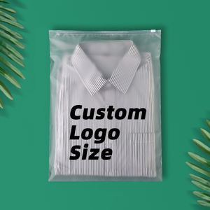 Оптовая продажа, матовый пакет на молнии с логотипом на заказ, пластиковый почтовый пакет для упаковки одежды - Product Image 2