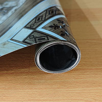 Op 0.4mm-0.9mm PVC Plastique Noir Imperméable Décoration Maison Tapis Moquette Revêtement Cuir Rouleau Vinilio Pisos