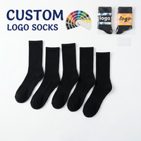 Chaussettes de sport décontractées en coton anti-humidité, rembourrées, mi-mollet, avec logo personnalisé, anti-ampoules