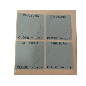 Transparent PET Round Braille <b>Label</b> Embossed Tactile Overlay for Medicine <b>Packaging</b> - Product Image 3