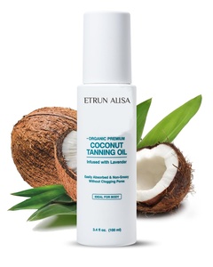 Huile bronzante en spray ETRUN ALISA Private Label à la noix <span class=keywords><strong>de</strong></span> coco, infusée à l'huile <span class=keywords><strong>de</strong></span> lavande biologique, <span class=keywords><strong>accélérateur</strong></span> <span class=keywords><strong>de</strong></span> <span class=keywords><strong>bronzage</strong></span> naturel intense - Product Image 1