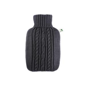 Bolsa de Agua Caliente HUGO FROSCH 1.8l con Funda Tejida Gris Oscuro Clásico - Product Image 1