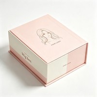 Boîte en carton personnalisée avec logo, taille sur mesure, recyclable, pour perruques, extensions de cheveux, coffret cadeau, emballage cosmétique magnétique