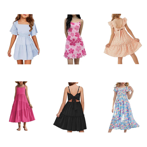 Robes de fête d'anniversaire pour filles à forte marge de profit, 0-14 ans, tenues respirantes pour enfants, lot en gros, expédition rapide CN;FUJ Modèle 418 - Product Image 2