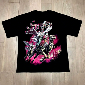 Camiseta negra para hombre con estampado gráfico de Fantasy Camel Rider, camiseta de manga corta, ropa informal de calle - Product Image 1