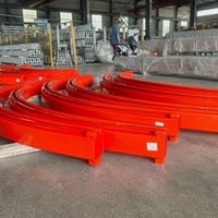 Pont roulant suspendu KBK à rail en acier Q355B courbé, monobloc, capacité 50-500 kg, A3, pour levage dans la fabrication aérospatiale