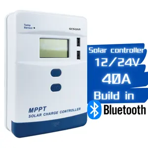 Gcsar MB4024太阳能充电控制器Mppt 40A 12V 24v小型太阳能电池板控制器内置BLE，带CE RoHS ISO