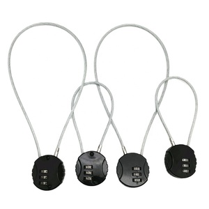 Candado de Combinación de 3 Dígitos para Equipaje de Viaje, Casco, Maleta, Motocicleta, con <span class=keywords><strong>Cable</strong></span> de Seguridad - Product Image 1
