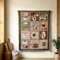 Housse de canapé modulable en jacquard tissé, mélange polyester-coton, motif dessin animé à pompons, décorative, anti-boulochage