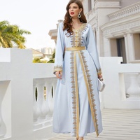 Robe de soirée pour femmes, grande taille, pour Ramadan, Eid, Abaya, dubaï, cafetan marocain, tenue musulmane, arabe, turque, indienne, 2022