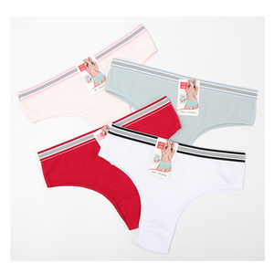 UOKIN-tangas de algodón para mujer, <span class=keywords><strong>bragas</strong></span> de tiro medio, cintura elástica, tanga sexy, <span class=keywords><strong>bikini</strong></span> brasileño, A3185 - Product Image 4