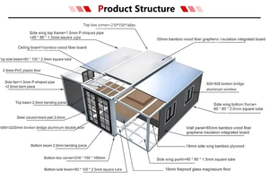 Casa Container Prefabbricata Rettangolare Pieghevole a Doppia Ala Mobile con Pannello Attività, Scatola Espandibile Abitabile Esportabile - Product Image 5