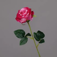 Vente en gros de tiges de roses artificielles en velours, longues tiges de roses artificielles pour bouquets de mariage, centre de table, arrangements floraux