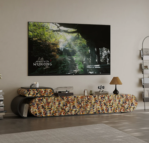 Mobile TV Moderno Italiano Estensibile in <span class=keywords><strong>Legno</strong></span> con Armadietto Contenitore da Terra per Camera da Letto e <span class=keywords><strong>Soggiorno</strong></span>, in <span class=keywords><strong>Legno</strong></span> <span class=keywords><strong>Massello</strong></span>, Adatto a TV fino a 65 Pollici - Product Image 2
