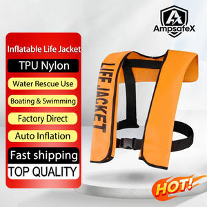 Gilet de sauvetage gonflable automatique personnalisé en tissu Oxford durable pour la sécurité aquatique, la navigation de plaisance, la natation, la pêche et la voile - Product Image 1