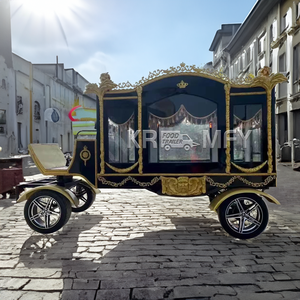 Cercueil de luxe sur châssis de carrosse funéraire, remorque de cercueil, cercueil traîné par des chevaux, vente directe d'usine, transport spécial - Product Image 2