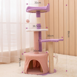 OEM Gecustomizeerde Kleine Kattentoren met Geïntegreerd Nest Professionele Fabrikant Export Kwaliteit Huisdierenmeubilair Groothandel - Product Image 6