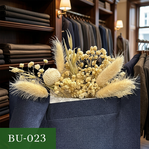 Épingle à revers en fleurs séchées, boutonnière de mariage, marié, témoin, style bohème rustique et moelleux BU-023 - Product Image 2