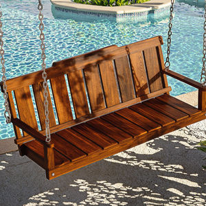 HR أرجوحة خشبية صلبة حديثة مضادة للتآكل لعامل حديقة شرفة الفناء في الهواء الطلق - Product Image 2