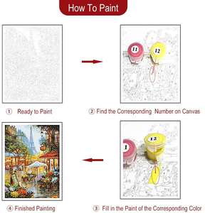 Diy Encadré Numéro <span class=keywords><strong>Peinture</strong></span> <span class=keywords><strong>Dessin</strong></span> sur Toile Adultes <span class=keywords><strong>Peinture</strong></span> par Numéros avec Cadre - Product Image 6