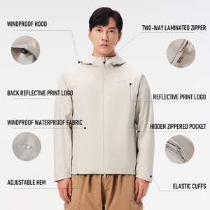 Áo khoác Pelliot Hardshell chống gió, bán buôn mùa xuân thu, 100% đường may kín, 10000mm, 100% polyester, áo mưa nam - Product Image 5